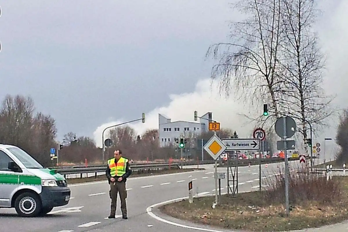 Bild vom Brand am 07.04.2013. Foto vom Aktionsbündnis Lohhof-Süd