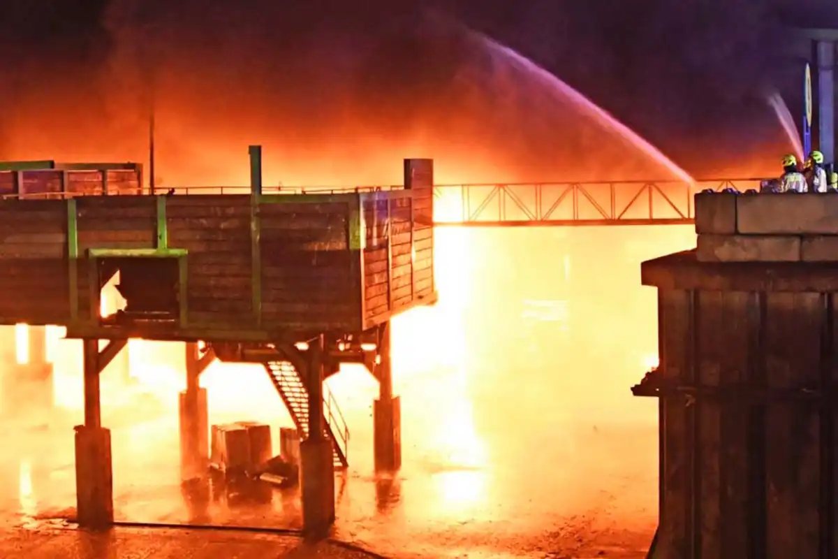 Bild vom Brand am 28.12.2019. Foto vom Aktionsbündnis Lohhof-Süd