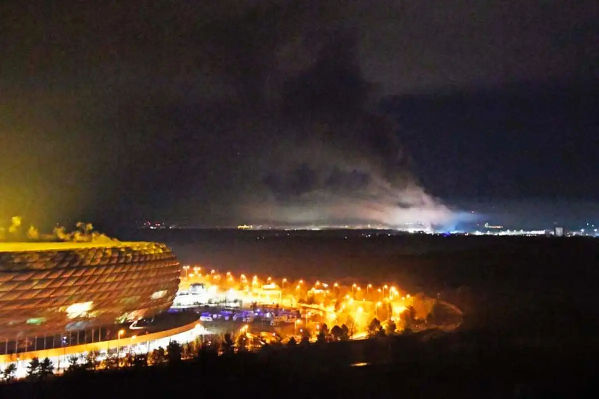 Bild vom Brand am 28.12.2019. Foto vom Aktionsbündnis Lohhof-Süd