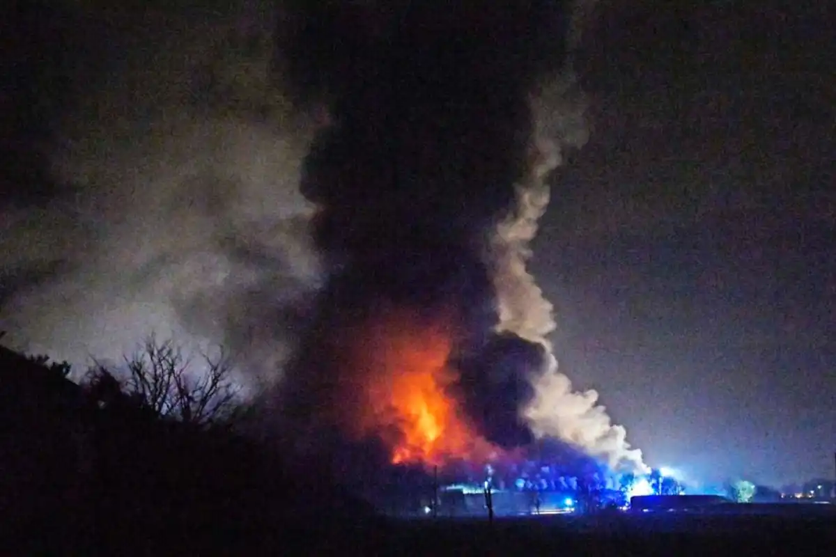 Bild vom Brand am 28.12.2019. Foto vom Aktionsbündnis Lohhof-Süd