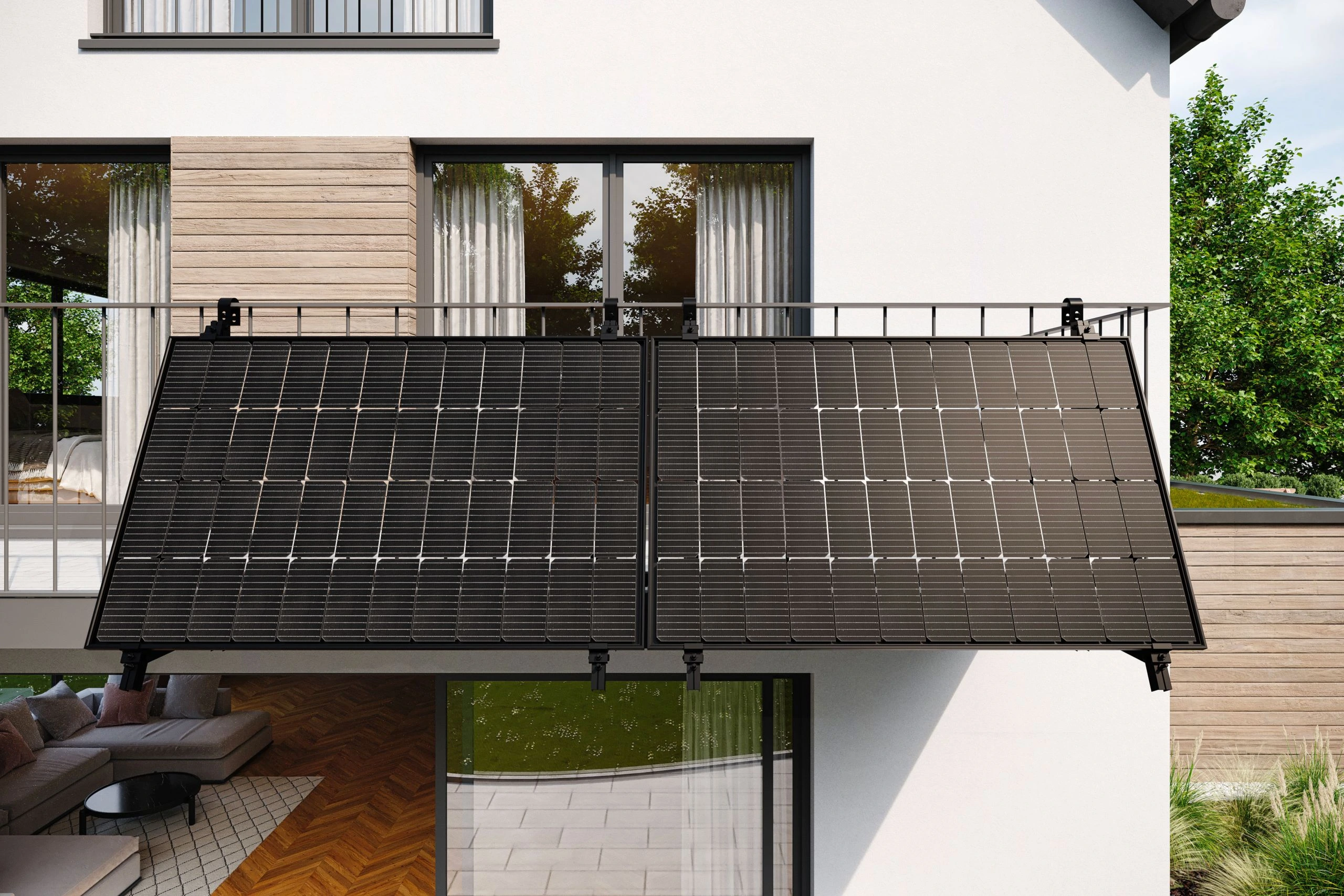 Balkonkraftwerke wie dieses Modell des Anbieters GreenAkku.de helfen, die eigene Stromrechnung zu reduzieren. (Bild: GreenAkku)