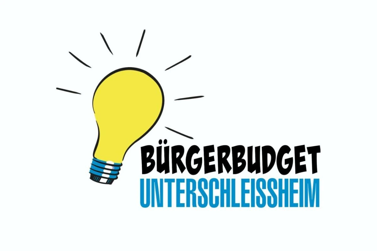 Grafik mit Glühbirne zum Bürgerbudget 2026 (Grafik: Stadt Unterschleißheim)