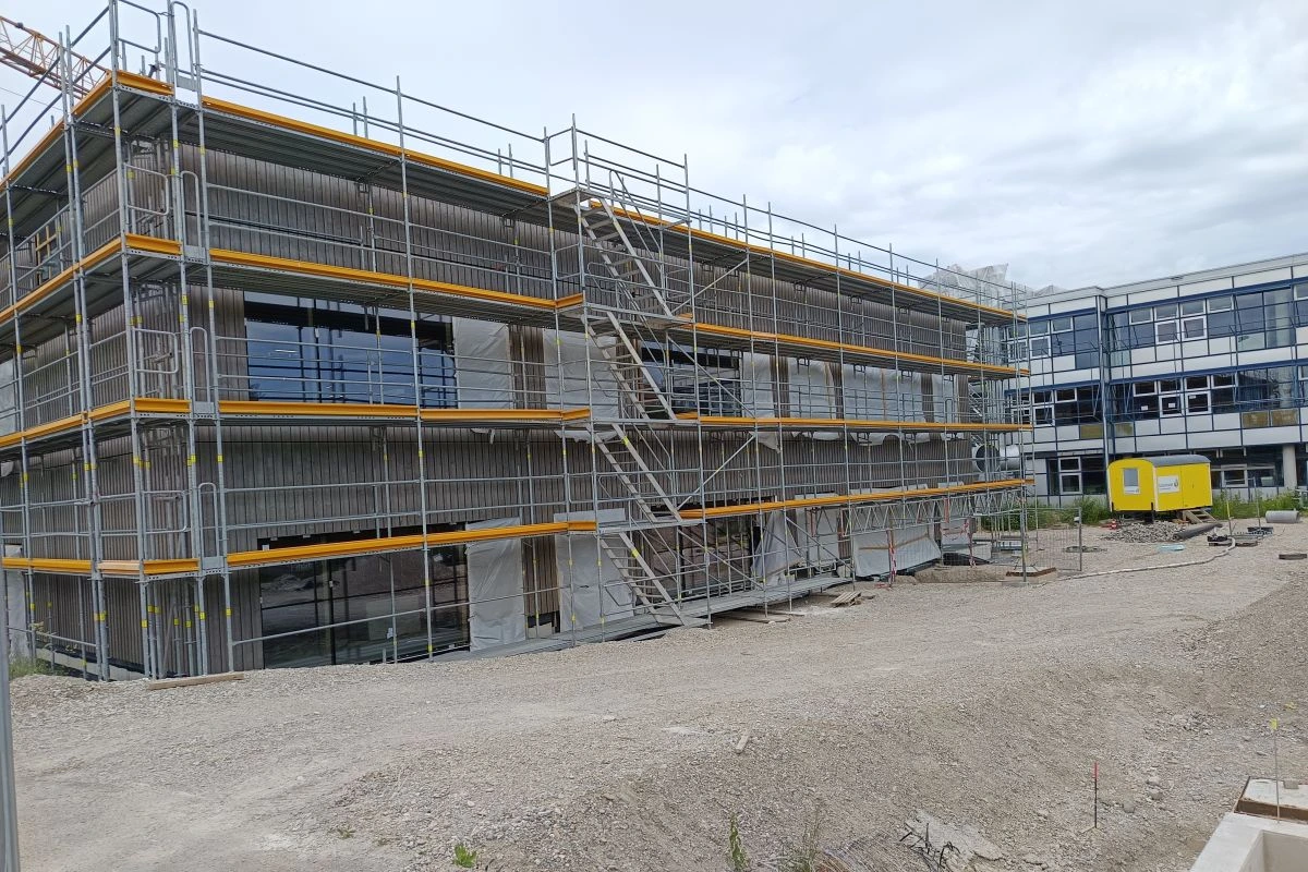 Rohbau des Erweiterungsbau des Carl-Orff-Gmnasiums (Foto: Peter Marwan)