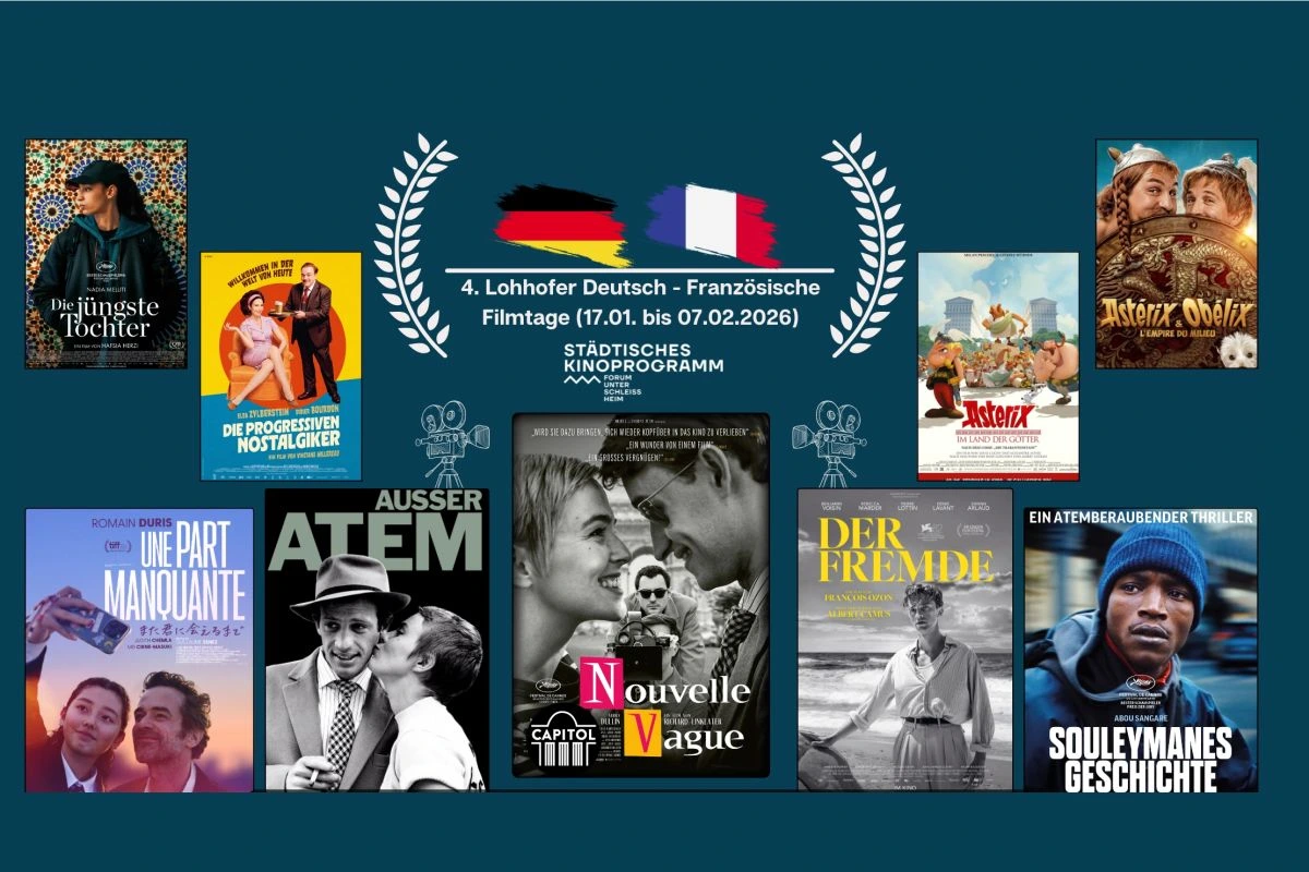 Klassiker, Previews und Familienfilme – die Deutsch-Französischen Filmtage (hier eine Auswahl der gezeigten Filme) bieten für alle etwas. (Grafik: Stefan Stefanov)