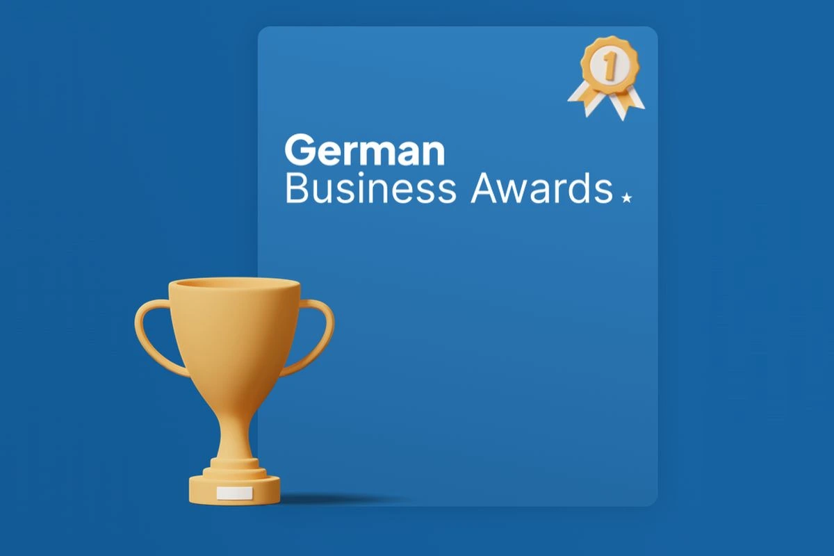 „German Business Award 2025“ in der Sparte „Health & Medicine“ für die Unterschleißheimer Demenzberatungsstelle „Seniorenberatung Online“ (Bild: EU Business News)