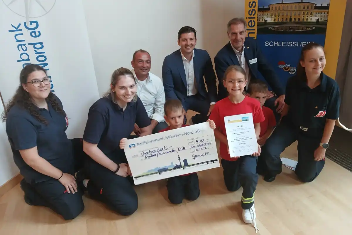 Gruppe 6 - "Wir übernehmen schon frühzeitig Verantwortung und helfen anderen Menschen" - Freiwillige Kinderfeuerwehr Oberschleißheim, "Löschdrachen“. Foto: Helmut Göbel