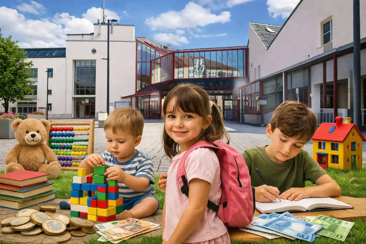 Gute Kinderbetreuung bei weiterhin moderaten Gebühren trotz Anpassung (Bild erstellt von Helmut Göbel mit Hilfe von ChatGPT)