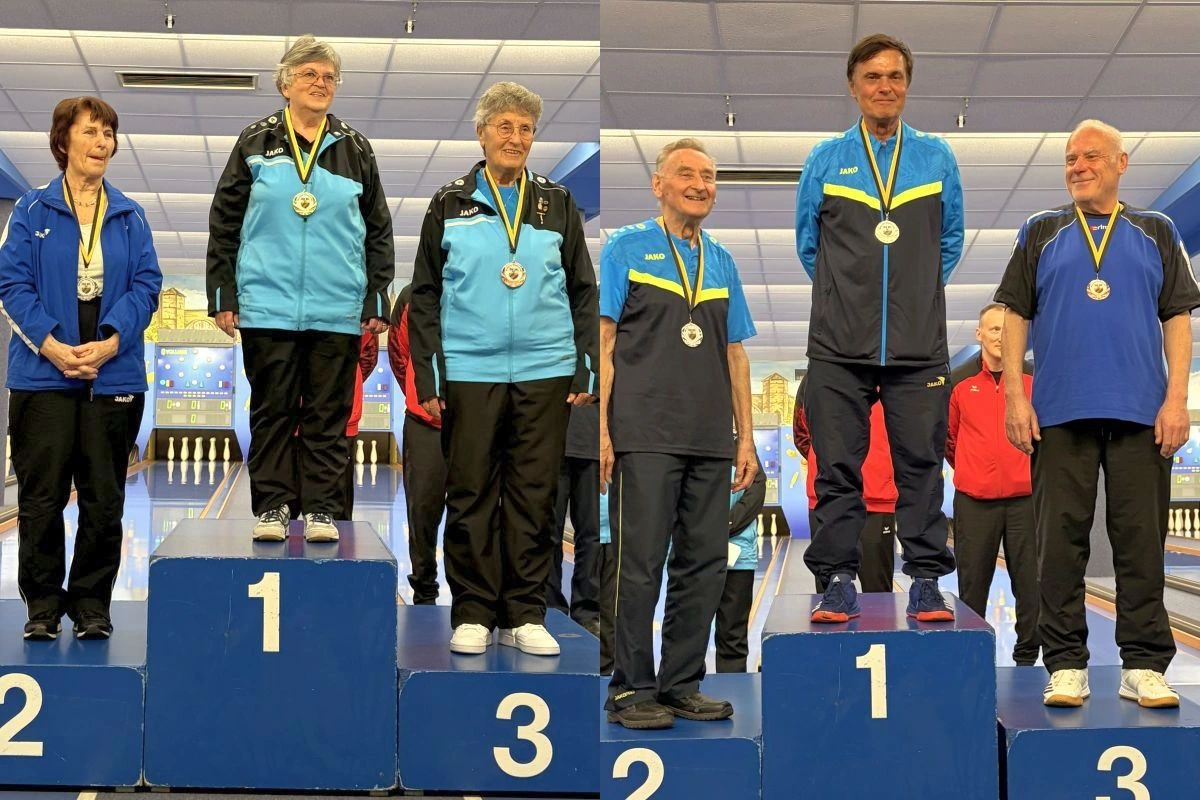 Siegerehrung Frauen C und Männer C bei den Münchner Einzelmeisterschaften im Kegeln (Bilder: SKC Lohhof)