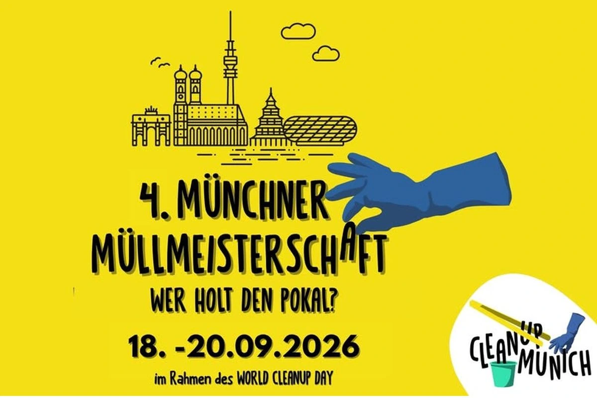 Grafik zur 4. Münchner Müll-Meisterschaft 2026 (Grafik: CleanUp Munich)