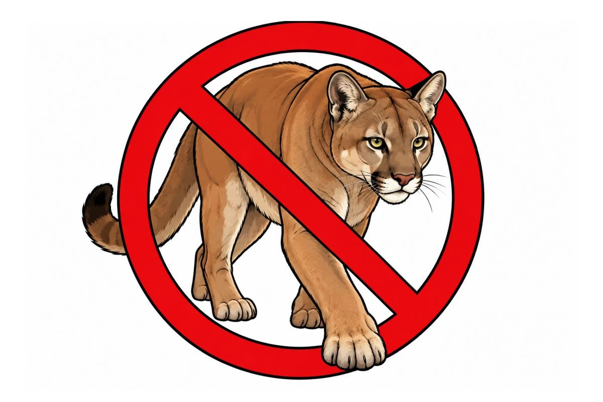 Verbotsschild mit Puma