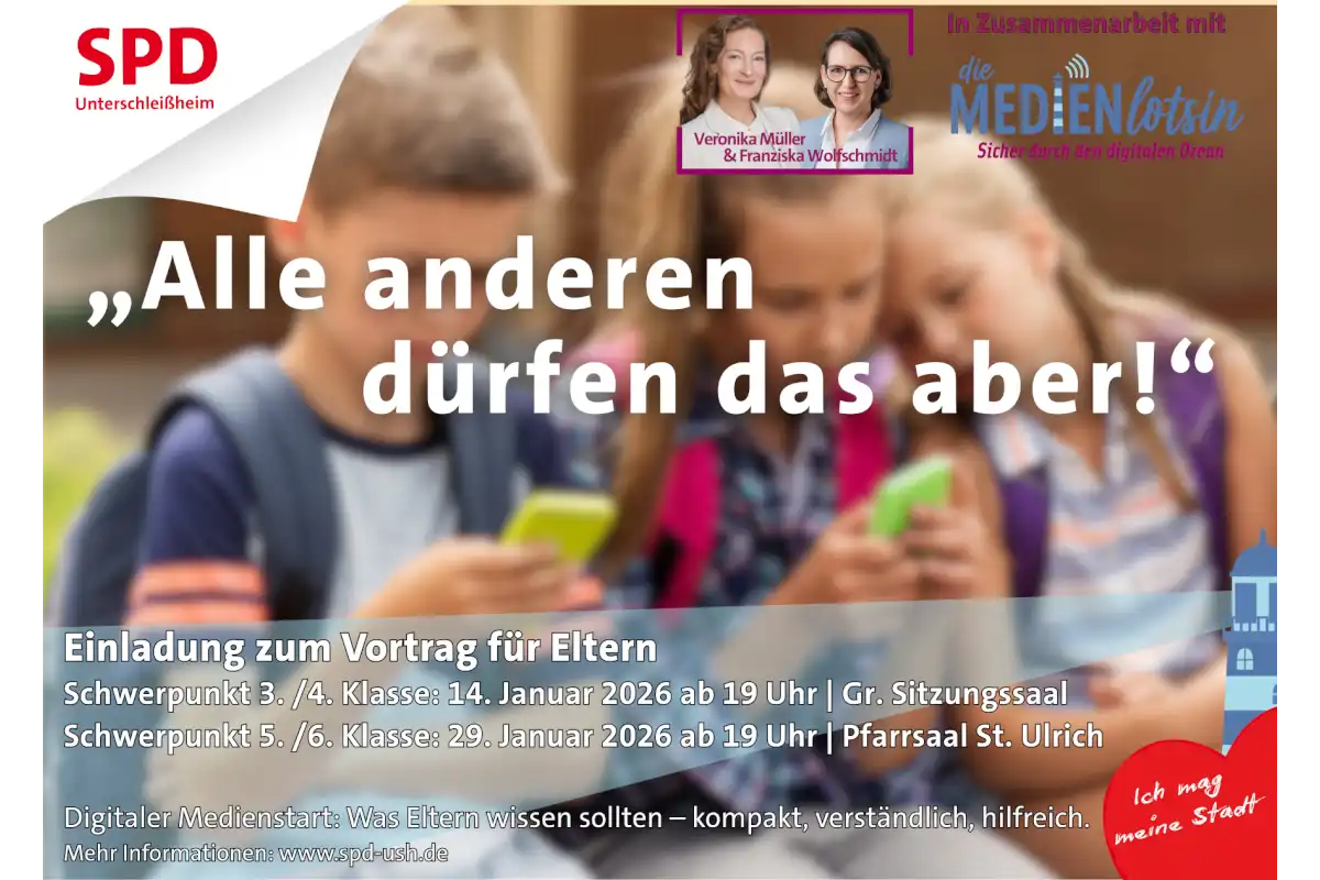 Das Plakat der SPD zu ihrer Veranstaltung zum Thema Medienkompetenz für Kinder