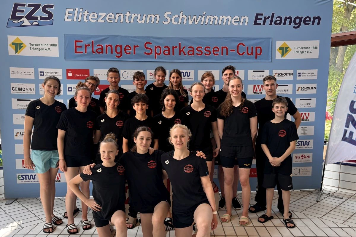 Gruppenbild der Leistungsgruppe des SV Lohhof beim Sparkassen-Cup in Erlangen (Foto: SV Lohhof)
