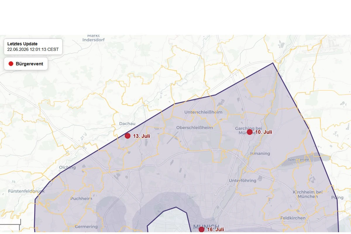 Auch im Stadtgebiet Unterschleißheim ist das Projekt GIGA-M ab August mit Bodenuntersuchungen aktiv. (Screenshot: Ushel.news)