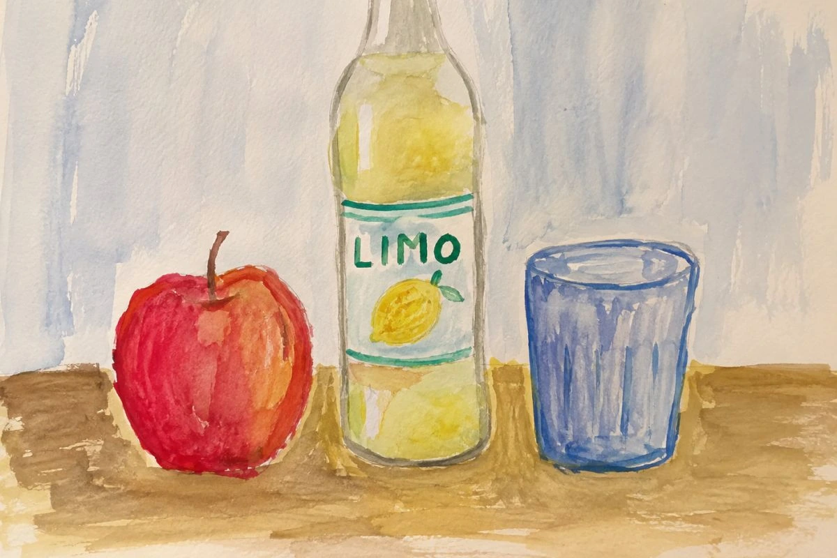 Stilleben im Aquarell-Stil (Grafik: Peter Marwan mit ChatGPT)