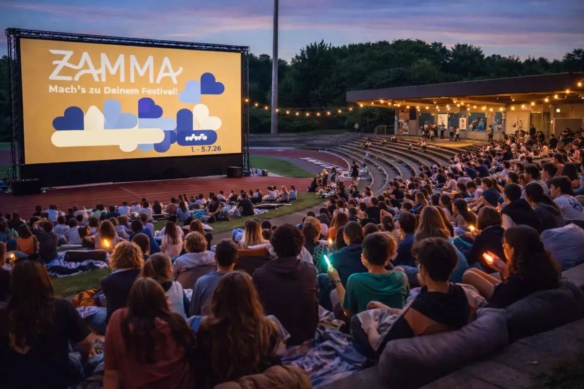 Illustartion mit Open-Air-Kino im Hans-Beyer-Stadion (Bild: Veranstalter)